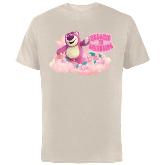 Disney and Pixar’s Toy Story 3 Lotso Welcome to Sunnyside - Short Sleeve Cotton T-Shirt for Adults - Customized-Natural