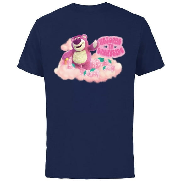 Disney and Pixar’s Toy Story 3 Lotso Welcome to Sunnyside - Short Sleeve Cotton T-Shirt for Adults - Customized-Navy