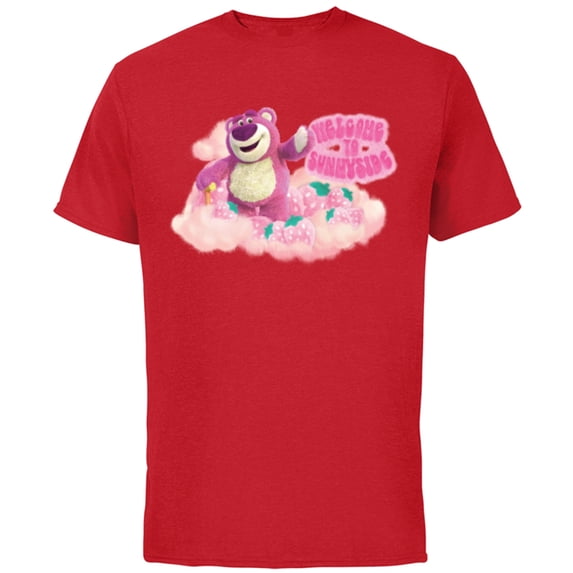 Disney and Pixar’s Toy Story 3 Lotso Welcome to Sunnyside - Short Sleeve Cotton T-Shirt for Adults - Customized-Red