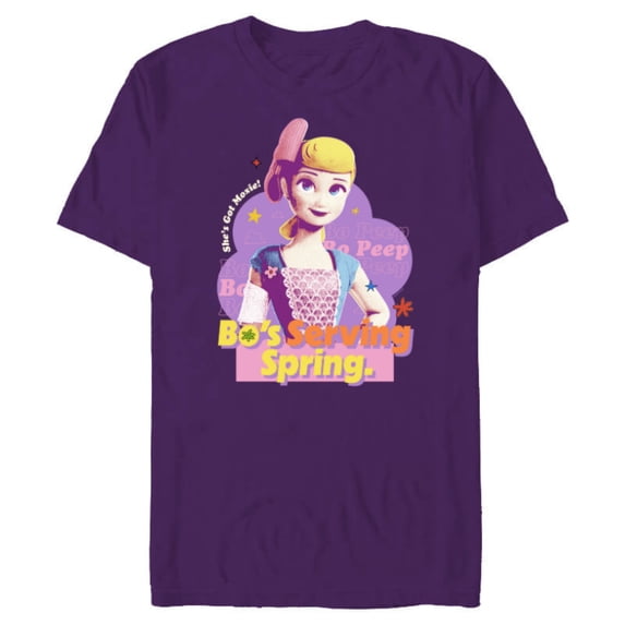 Disney and Pixar’s Toy Story 4 Bo Peep Bo’s Serving Spring - Short Sleeve Blended T-Shirt for Adults - Customized-Purple