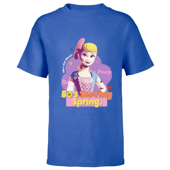 Disney and Pixar’s Toy Story 4 Bo Peep Bo’s Serving Spring - Short Sleeve T-Shirt for Kids - Customized-Royal