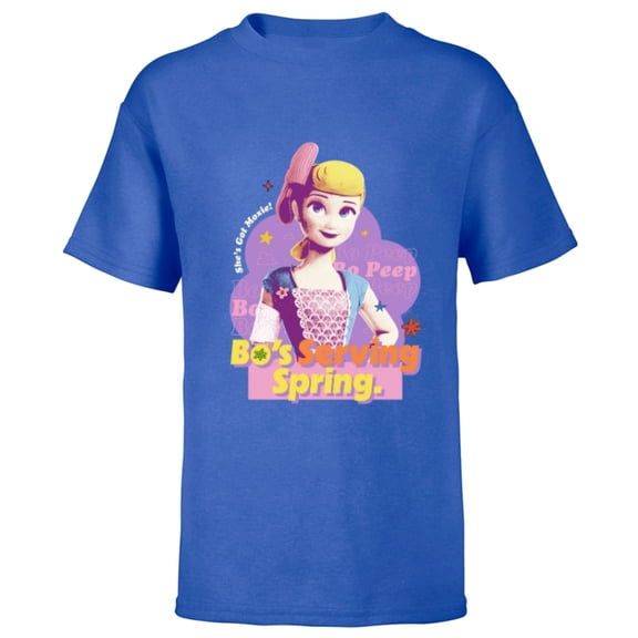 Disney and Pixar’s Toy Story 4 Bo Peep Bo’s Serving Spring - Short Sleeve T-Shirt for Kids - Customized-Royal
