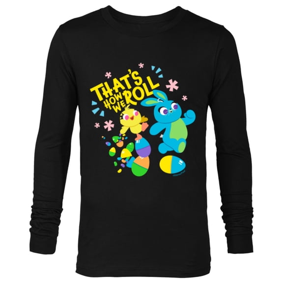 Disney and Pixar’s Toy Story 4 Ducky and Bunny Easter - Long Sleeve T-Shirt for Men - Customized-Black