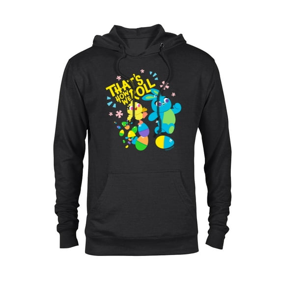 Disney and Pixar’s Toy Story 4 Ducky and Bunny Easter - Pullover Hoodie for Adults - Customized-Black