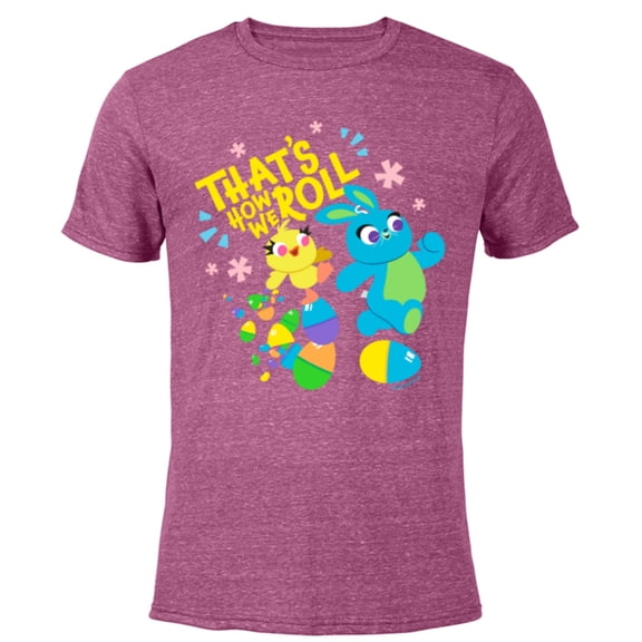 Disney and Pixar’s Toy Story 4 Ducky and Bunny Easter - Short Sleeve Blended T-Shirt for Adults - Customized-Purple