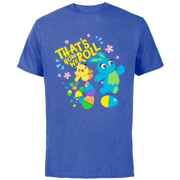 Disney and Pixar’s Toy Story 4 Ducky and Bunny Easter - Short Sleeve Cotton T-Shirt for Adults - Customized-Royal Heather