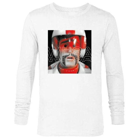 Disney and Pixar’s Toy Story 4 Duke Caboom Whoa Quote Funny - Long Sleeve T-Shirt for Men - Customized-White