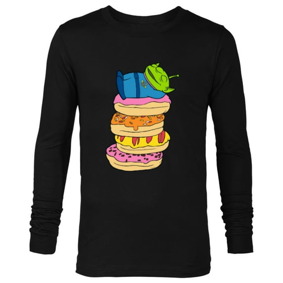 Disney and Pixar’s Toy Story Alien Donut Nap - Long Sleeve T-Shirt for Men - Customized-Black