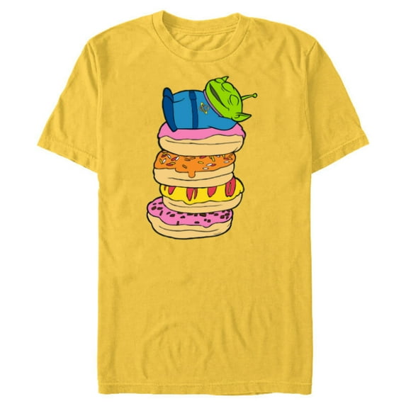 Disney and Pixar’s Toy Story Alien Donut Nap - Short Sleeve Blended T-Shirt for Adults - Customized-Yellow