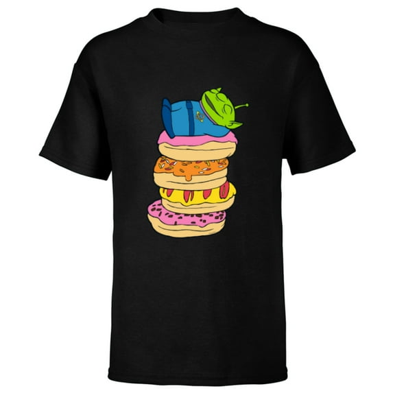 Disney and Pixar’s Toy Story Alien Donut Nap - Short Sleeve T-Shirt for Kids - Customized-Black