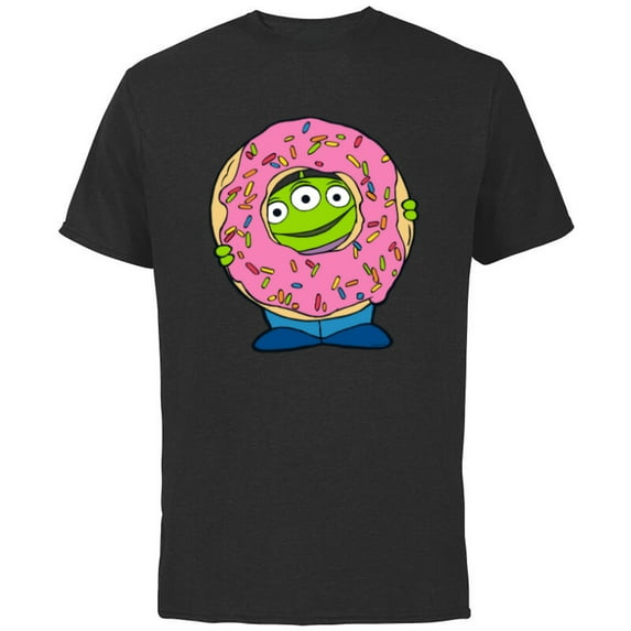 Disney and Pixar’s Toy Story Alien Donut - Short Sleeve Cotton T-Shirt for Adults - Customized-Black