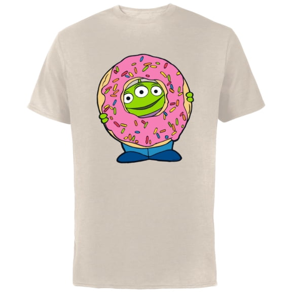 Disney and Pixar’s Toy Story Alien Donut - Short Sleeve Cotton T-Shirt for Adults - Customized-Natural