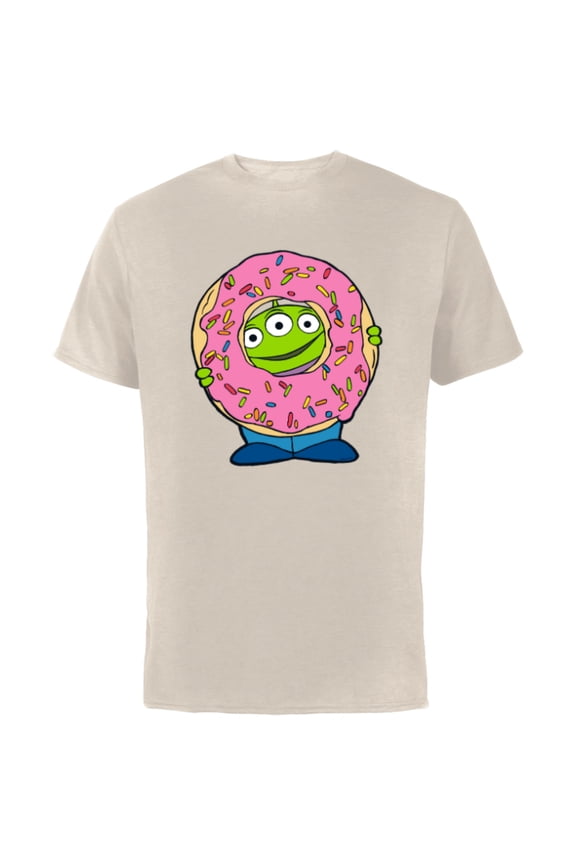 Disney and Pixar’s Toy Story Alien Donut - Short Sleeve Cotton T-Shirt for Adults - Customized-Natural