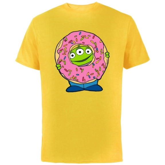 Disney and Pixar’s Toy Story Alien Donut - Short Sleeve Cotton T-Shirt for Adults - Customized-Yellow