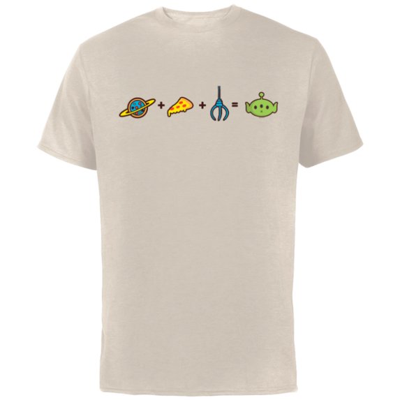 Disney and Pixar’s Toy Story Alien Emoji Code Formula - Short Sleeve Cotton T-Shirt for Adults - Customized-Natural