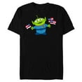 thumbnail image 1 of Disney and Pixar’s Toy Story Alien Fourth of July - Short Sleeve Blended T-Shirt for Adults - Customized-Black, 1 of 5