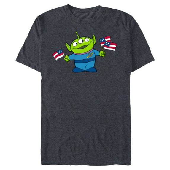 Disney and Pixar’s Toy Story Alien Fourth of July - Short Sleeve Blended T-Shirt for Adults - Customized-Navy Heather