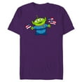 thumbnail image 1 of Disney and Pixar’s Toy Story Alien Fourth of July - Short Sleeve Blended T-Shirt for Adults - Customized-Purple, 1 of 5