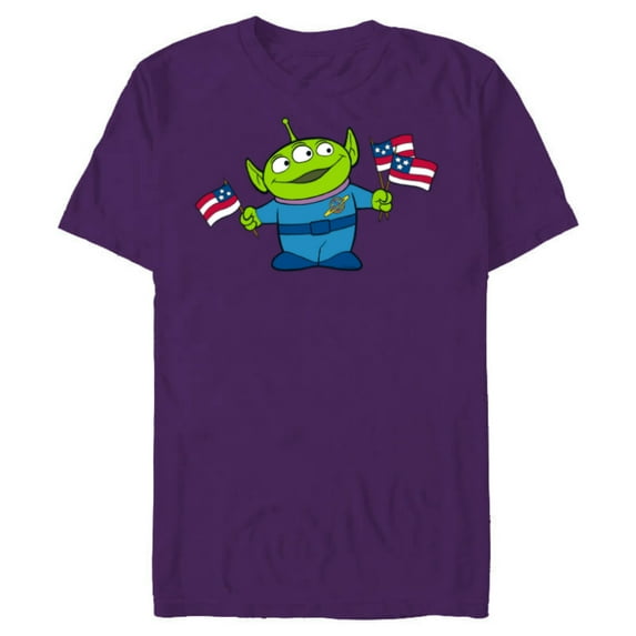 Disney and Pixar’s Toy Story Alien Fourth of July - Short Sleeve Blended T-Shirt for Adults - Customized-Purple