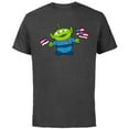 thumbnail image 1 of Disney and Pixar’s Toy Story Alien Fourth of July - Short Sleeve Cotton T-Shirt for Adults - Customized-Charcoal, 1 of 5