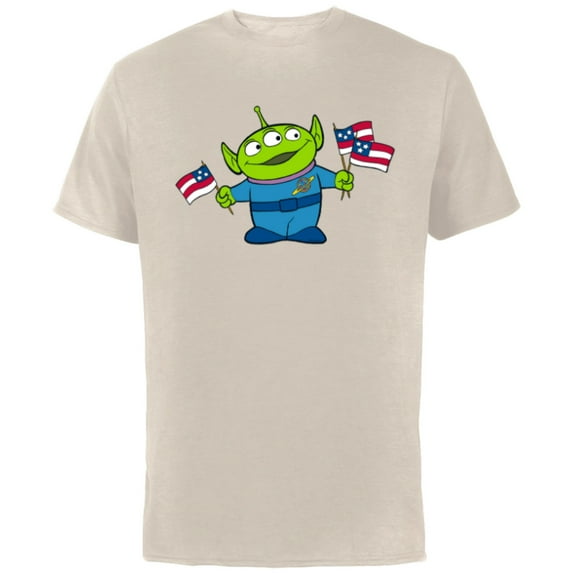 Disney and Pixar’s Toy Story Alien Fourth of July - Short Sleeve Cotton T-Shirt for Adults - Customized-Natural