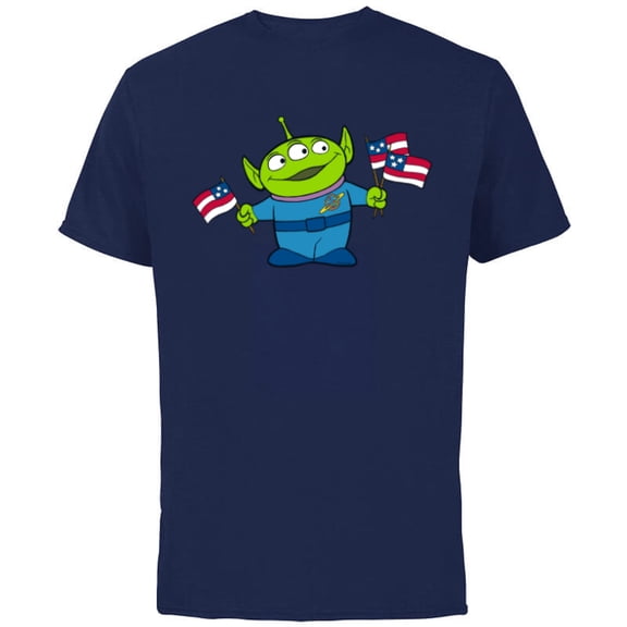 Disney and Pixar’s Toy Story Alien Fourth of July - Short Sleeve Cotton T-Shirt for Adults - Customized-Navy