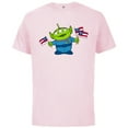 thumbnail image 1 of Disney and Pixar’s Toy Story Alien Fourth of July - Short Sleeve Cotton T-Shirt for Adults - Customized-Soft Pink, 1 of 5