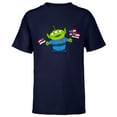 thumbnail image 1 of Disney and Pixar’s Toy Story Alien Fourth of July - Short Sleeve T-Shirt for Kids - Customized-Navy, 1 of 5