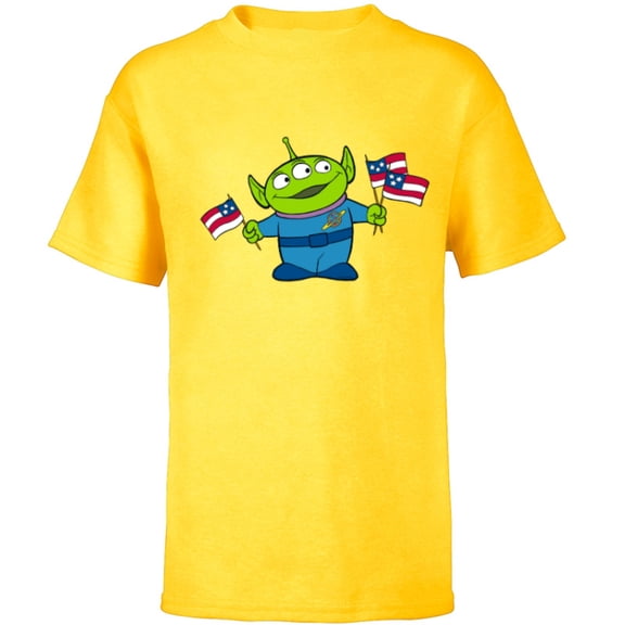 Disney and Pixar’s Toy Story Alien Fourth of July - Short Sleeve T-Shirt for Kids - Customized-Yellow