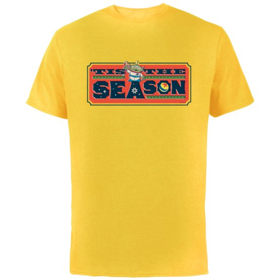 Disney and Pixar’s Toy Story Alien Holiday ‘Tis the Season - Short Sleeve Cotton T-Shirt for Adults - Customized-Yellow
