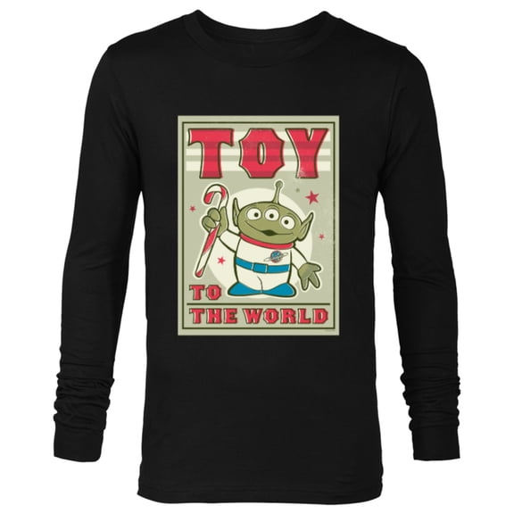 Disney and Pixar’s Toy Story Alien Holiday Toy to the World - Long Sleeve T-Shirt for Men - Customized-Black