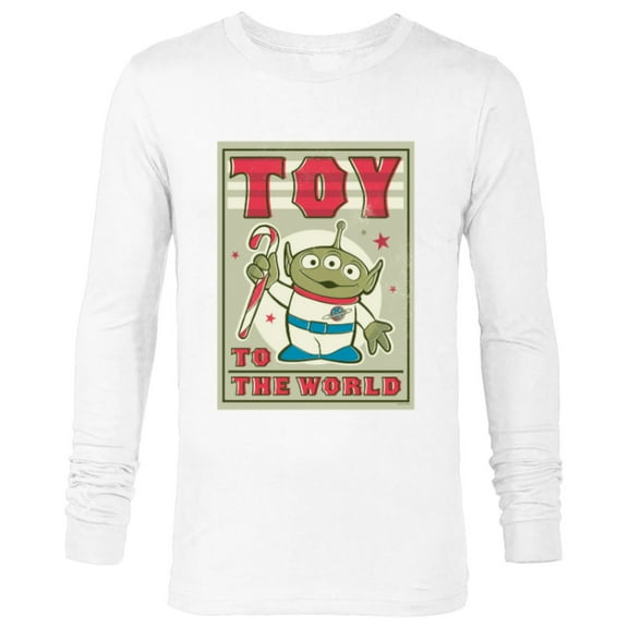 Disney and Pixar’s Toy Story Alien Holiday Toy to the World - Long Sleeve T-Shirt for Men - Customized-White