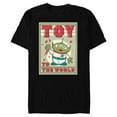 thumbnail image 1 of Disney and Pixar’s Toy Story Alien Holiday Toy to the World - Short Sleeve Blended T-Shirt for Adults - Customized-Black, 1 of 5