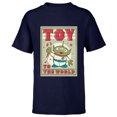 thumbnail image 1 of Disney and Pixar’s Toy Story Alien Holiday Toy to the World - Short Sleeve T-Shirt for Kids - Customized-Navy, 1 of 5