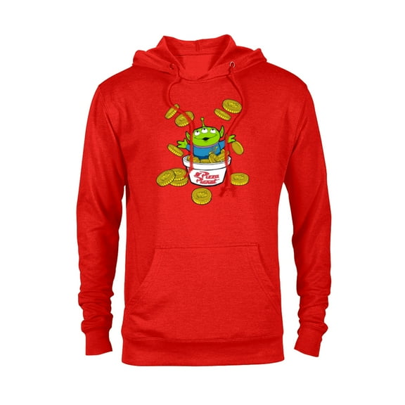 Disney and Pixar’s Toy Story Alien Pizza Planet Tokens - Pullover Hoodie for Adults - Customized-Red