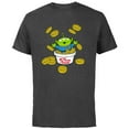 thumbnail image 1 of Disney and Pixar’s Toy Story Alien Pizza Planet Tokens - Short Sleeve Cotton T-Shirt for Adults - Customized-Charcoal, 1 of 5