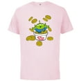 thumbnail image 1 of Disney and Pixar’s Toy Story Alien Pizza Planet Tokens - Short Sleeve Cotton T-Shirt for Adults - Customized-Soft Pink, 1 of 5
