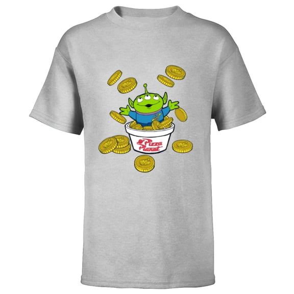 Disney and Pixar’s Toy Story Alien Pizza Planet Tokens - Short Sleeve T-Shirt for Kids - Customized-Athletic Heather