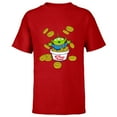 thumbnail image 1 of Disney and Pixar’s Toy Story Alien Pizza Planet Tokens - Short Sleeve T-Shirt for Kids - Customized-Red, 1 of 5