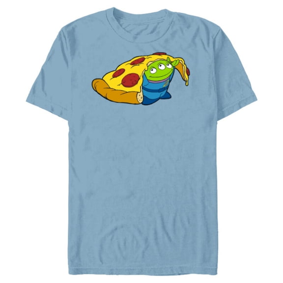 Disney and Pixar’s Toy Story Alien Pizza - Short Sleeve Blended T-Shirt for Adults - Customized-Ocean Blue
