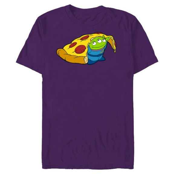 Disney and Pixar’s Toy Story Alien Pizza - Short Sleeve Blended T-Shirt for Adults - Customized-Purple