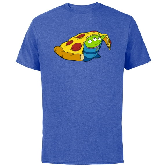 Disney and Pixar’s Toy Story Alien Pizza - Short Sleeve Cotton T-Shirt for Adults - Customized-Royal Heather