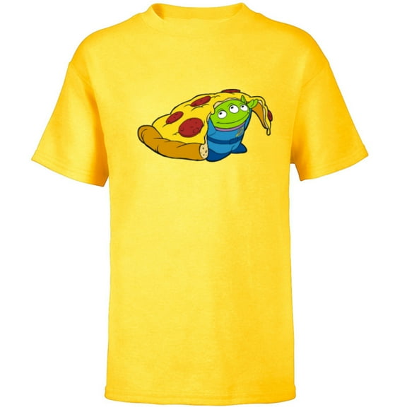Disney and Pixar’s Toy Story Alien Pizza - Short Sleeve T-Shirt for Kids - Customized-Yellow