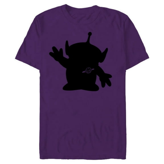 Disney and Pixar's Toy Story Alien Silhouette - Short Sleeve Blended T-Shirt for Adults - Customized-Purple