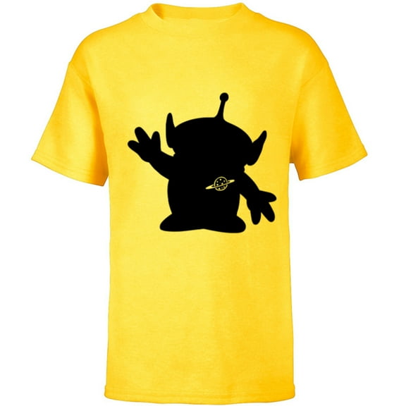 Disney and Pixar's Toy Story Alien Silhouette - Short Sleeve T-Shirt for Kids - Customized-Yellow