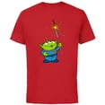 thumbnail image 1 of Disney and Pixar’s Toy Story Alien Sparklers Fourth of July - Short Sleeve Cotton T-Shirt for Adults - Customized-Red, 1 of 5