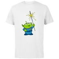 thumbnail image 1 of Disney and Pixar’s Toy Story Alien Sparklers Fourth of July - Short Sleeve Cotton T-Shirt for Adults - Customized-White, 1 of 5