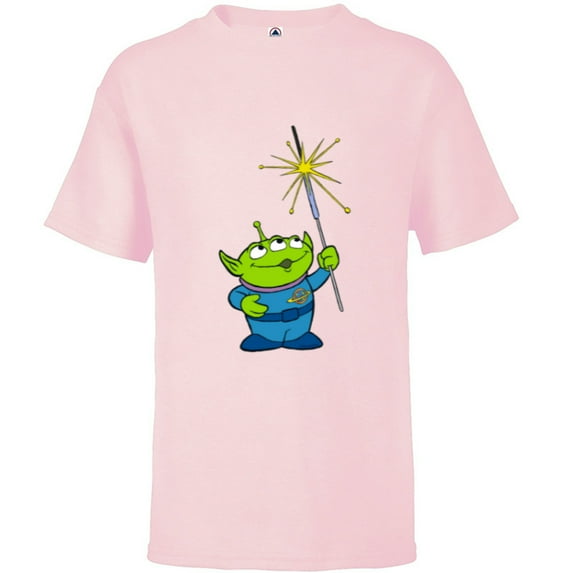 Disney and Pixar’s Toy Story Alien Sparklers Fourth of July - Short Sleeve T-Shirt for Kids - Customized-Soft Pink