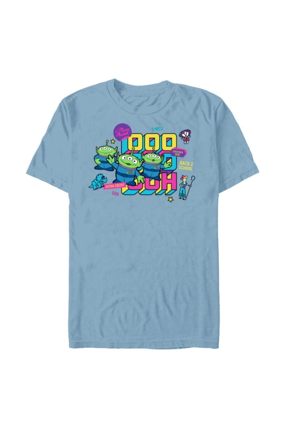 Disney and Pixar’s Toy Story Aliens Back to School - Short Sleeve Blended T-Shirt for Adults - Customized-Ocean Blue