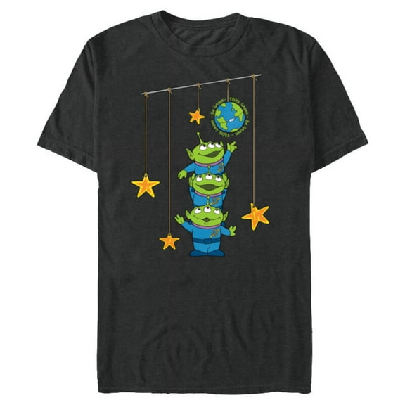 Disney and Pixar’s Toy Story Aliens Earth Day Think Green - Short Sleeve Blended T-Shirt for Adults - Customized-Dark Heather